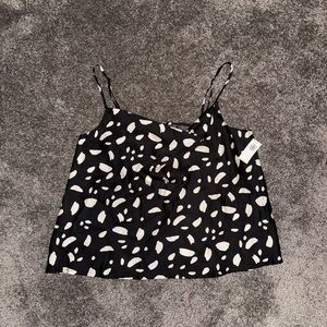 Old Navy NWT Black and White Cowl Neck Tank